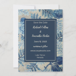 Woven Floral Wedding rettet das Datum Save The Date