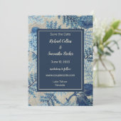 Woven Floral Wedding rettet das Datum Save The Date (Stehend Vorderseite)