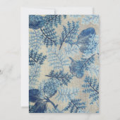 Woven Floral Wedding rettet das Datum Save The Date (Rückseite)