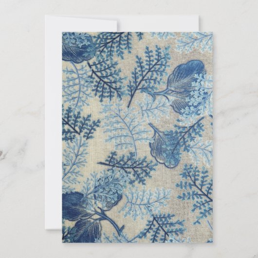 Woven Floral Wedding rettet das Datum Save The Date (Rückseite)