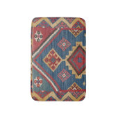 Woven Kilim Royal Blue Yellow Classic  Badematte (Vorderseite Vertikal)