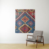 Woven Kilim Royal Blue Yellow Classic  Wandteppich (Beispiel)