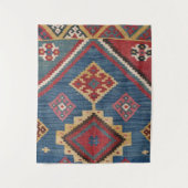 Woven Kilim Royal Blue Yellow Classic  Wandteppich (Vorderseite)