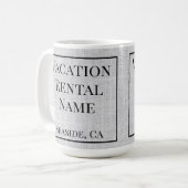 Woven Linen Gray Airbnb Ferien Rental Beach Kaffeetasse (Vorderseite Links)