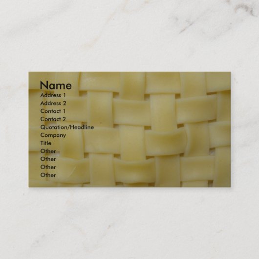 Woven Noodles Visitenkarte (Vorderseite)