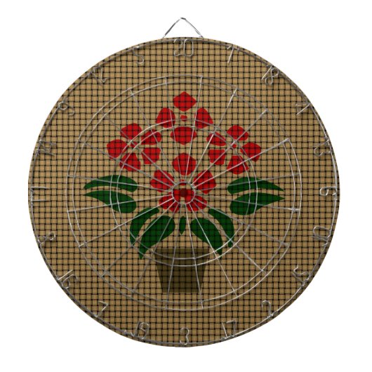Woven Poinsetta Dartscheibe (vorne)
