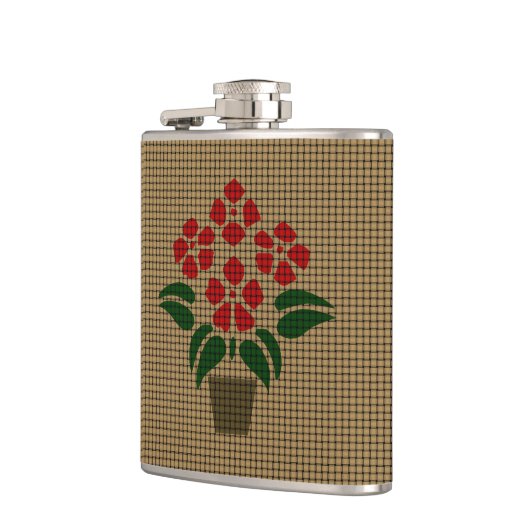 Woven Poinsetta Flachmann (Links)