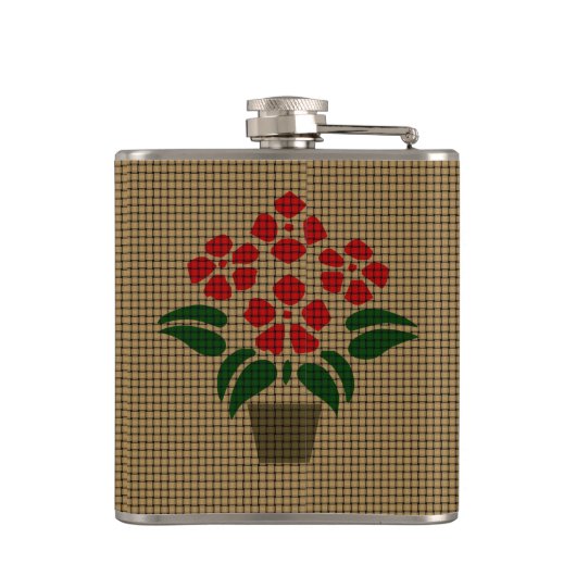 Woven Poinsetta Flachmann (Rückseite)