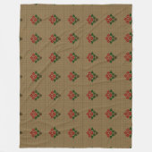 Woven Poinsetta Fleecedecke (Vorderseite)