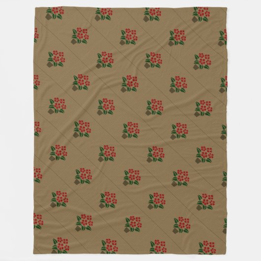Woven Poinsetta Fleecedecke (Vorderseite)