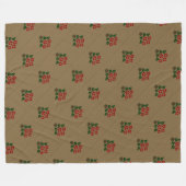 Woven Poinsetta Fleecedecke (Vorderseite (Horizontal))