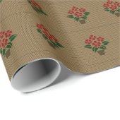 Woven Poinsetta Geschenkpapier (Rolleneckpunkt)