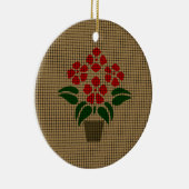 Woven Poinsetta Keramikornament (Rechts)