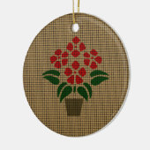 Woven Poinsetta Keramikornament (Links)