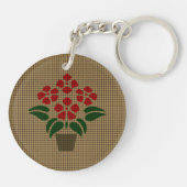 Woven Poinsetta Schlüsselanhänger (Rückseite)