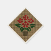 Woven Poinsetta Serviette (Ecke)