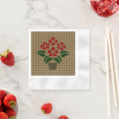 Woven Poinsetta Serviette (Beispiel)