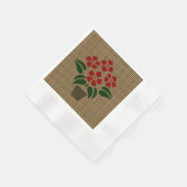 Woven Poinsetta Serviette (Ecke)