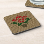 Woven Poinsetta Untersetzer (Linke Seite)