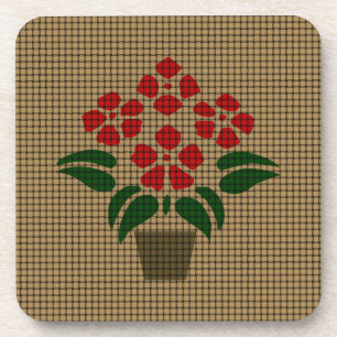 Woven Poinsetta Untersetzer