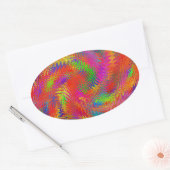 Woven Rainbow Ovaler Aufkleber (Umschlag)