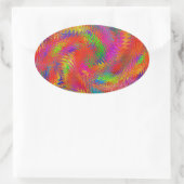 Woven Rainbow Ovaler Aufkleber (Tasche)