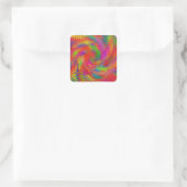 Woven Rainbow Quadratischer Aufkleber (Tasche)