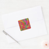 Woven Rainbow Quadratischer Aufkleber (Umschlag)