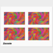 Woven Rainbow Rechteckiger Aufkleber (Blatt)
