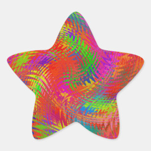 Woven Rainbow Stern-Aufkleber