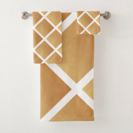 Woven Shades of Brown Badhandtuch Set