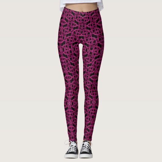 Woven Strings Pink Leggings (Vorderseite)