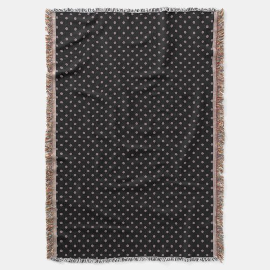 Woven Throw Blanket Dots Dunkel Lila Decke (Vorderseite Vertikal)