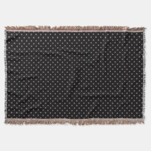 Woven Throw Blanket Dots Dunkel Lila Decke