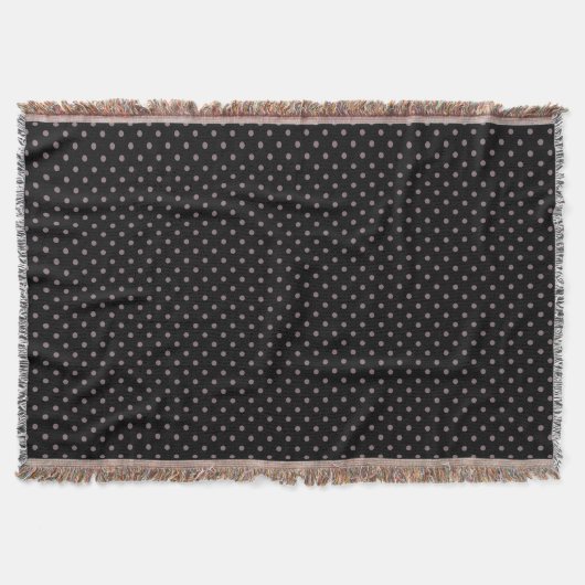 Woven Throw Blanket Dots Dunkel Lila Decke (Vorderseite)