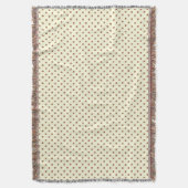 Woven Throw Blanket Dots Dunkelbraune Creme Decke (Vorderseite Vertikal)