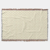 Woven Throw Blanket Dots Dunkelbraune Creme Decke (Vorderseite)