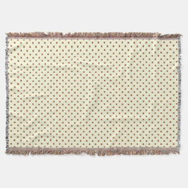 Woven Throw Blanket Dots Dunkelbraune Creme Decke