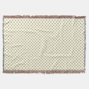 Woven Throw Blanket Dots Dunkle Lila Creme Decke