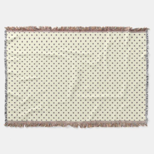 Woven Throw Blanket Dots Dunkle Lila Creme Decke (Vorderseite)