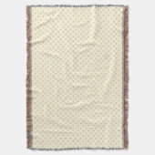 Woven Throw Blanket Dots Light Brown Creme Decke (Vorderseite Vertikal)