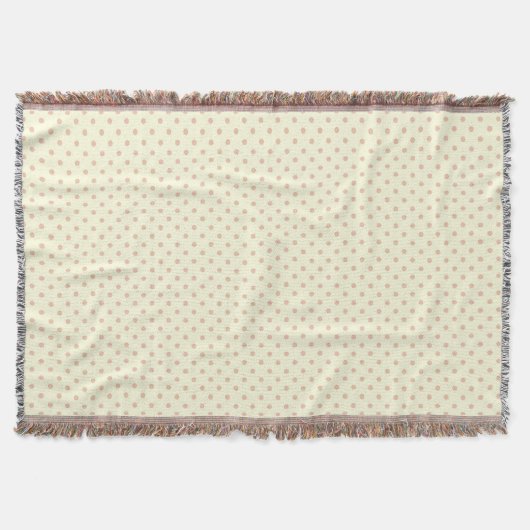 Woven Throw Blanket Dots Light Brown Creme Decke (Vorderseite)