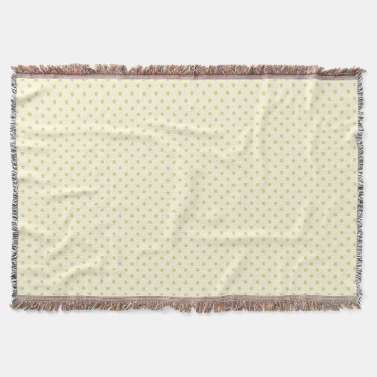 Woven Throw Blanket Dots Light Green Cream Decke (Vorderseite)