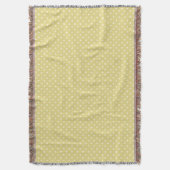 Woven Throw Blanket Dots Light Green Cream Decke (Vorderseite Vertikal)