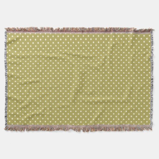 Woven Throw Blanket Punkte Mittelgraue Creme Decke (Vorderseite)