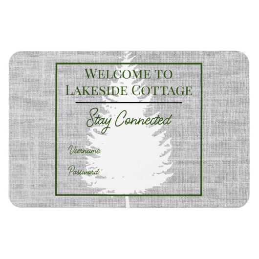 Woven Tree Airbnb Ferien Rental Wifi Magnet (Horizontal)