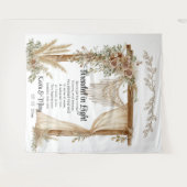 Woven Vows: A Tapestry of Unity Wedding Backdrop Wandteppich (Vorderseite (Horizontal))