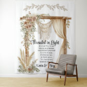 Woven Vows: A Tapestry of Unity Wedding Backdrop Wandteppich (Beispiel)