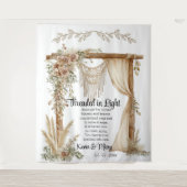 Woven Vows: A Tapestry of Unity Wedding Backdrop Wandteppich (Vorderseite)