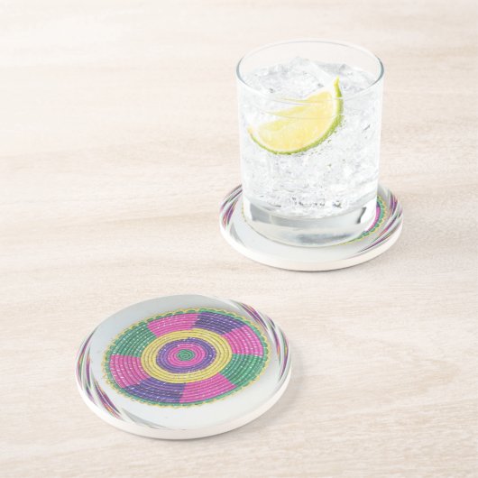 Woven Whirl Art Print Getränkeuntersetzer (Seite)